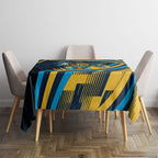 Titans Rugby Mascot Tablecloth Fierce Athlete Graphic in Sports Style