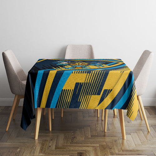 Titans Rugby Mascot Tablecloth Fierce Athlete Graphic in Sports Style