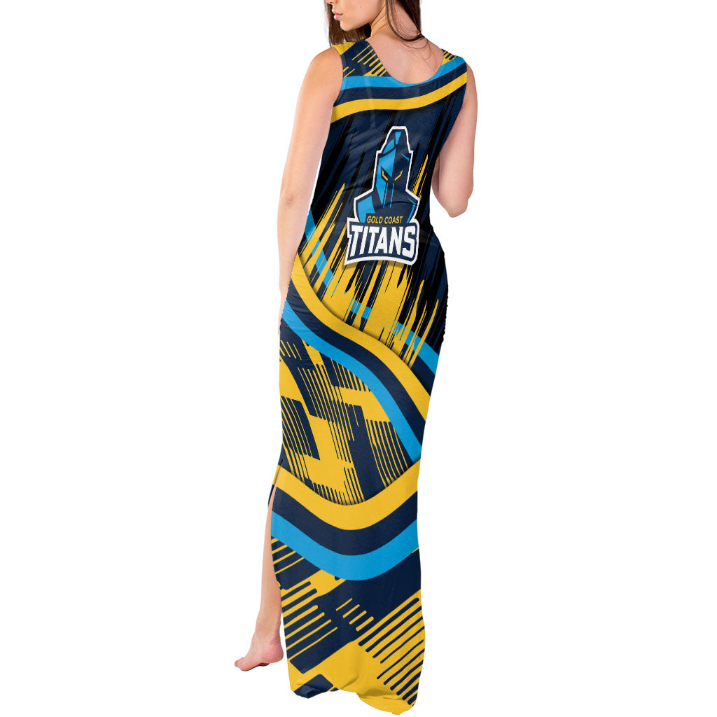 Titans Rugby Mascot Tank Maxi Dress Fierce Athlete Graphic in Sports Style