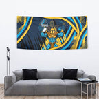 Titans Rugby Mascot Tapestry Fierce Athlete Graphic in Sports Style