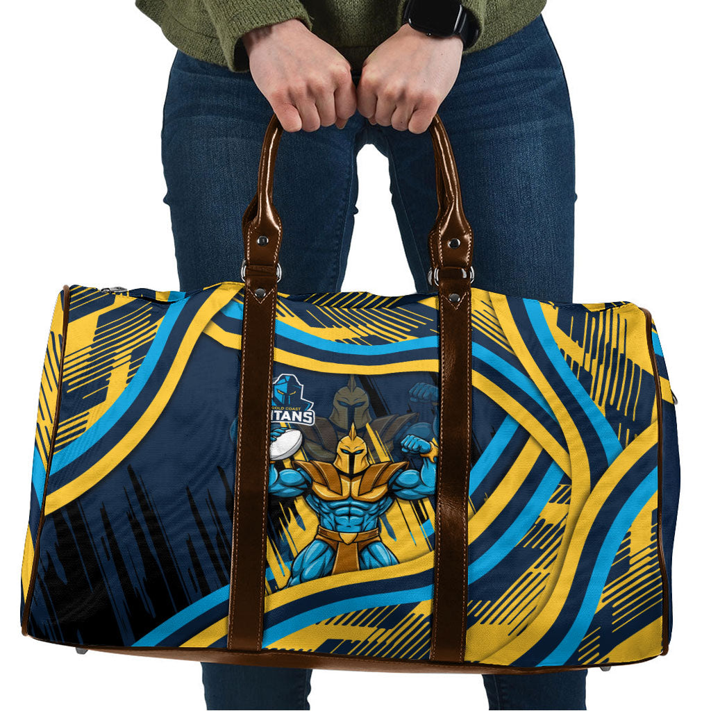 Titans Rugby Mascot Travel Bag Fierce Athlete Graphic in Sports Style