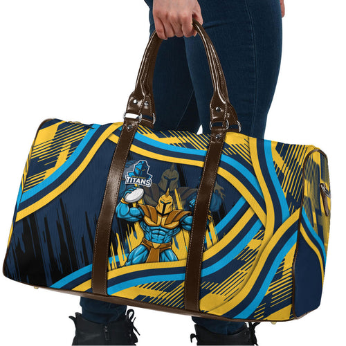 Titans Rugby Mascot Travel Bag Fierce Athlete Graphic in Sports Style