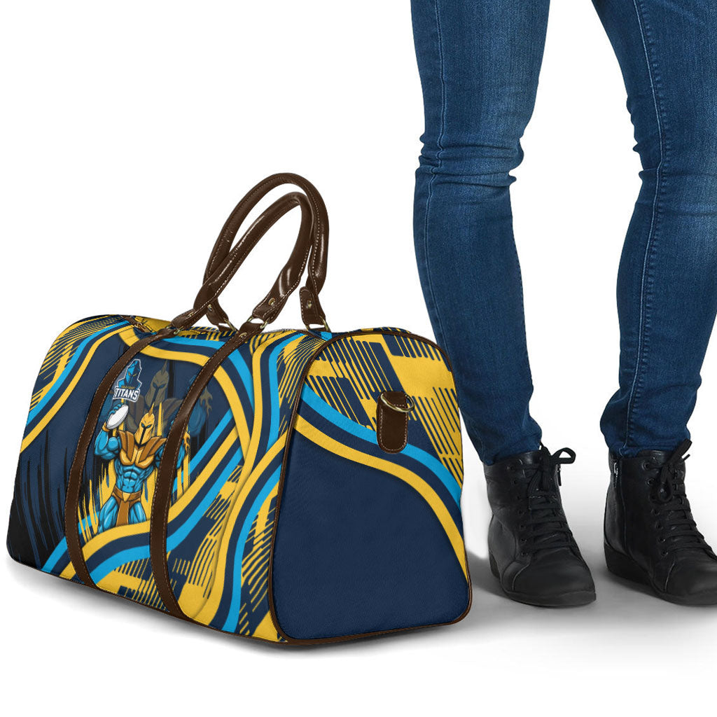 Titans Rugby Mascot Travel Bag Fierce Athlete Graphic in Sports Style