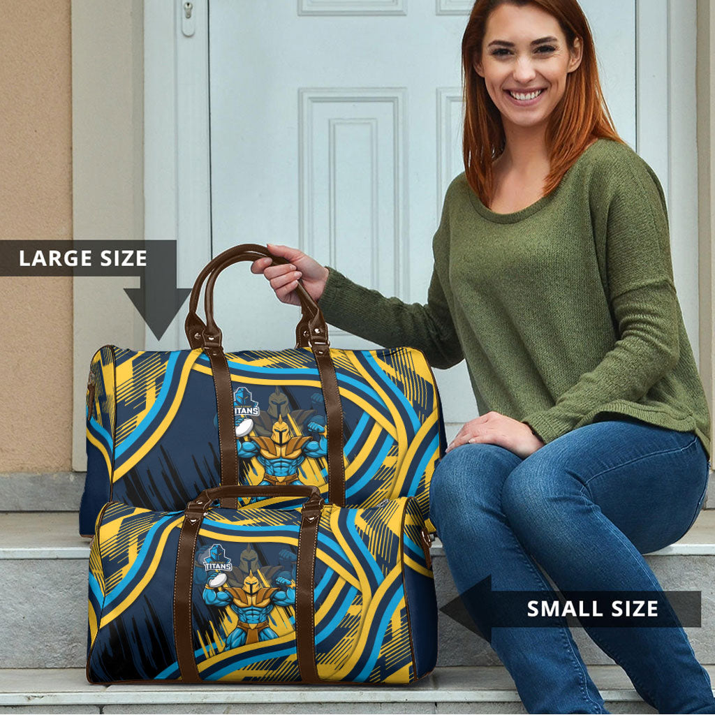 Titans Rugby Mascot Travel Bag Fierce Athlete Graphic in Sports Style