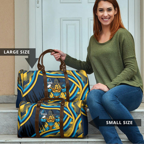 Titans Rugby Mascot Travel Bag Fierce Athlete Graphic in Sports Style