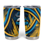 Titans Rugby Mascot Tumbler Cup Fierce Athlete Graphic in Sports Style