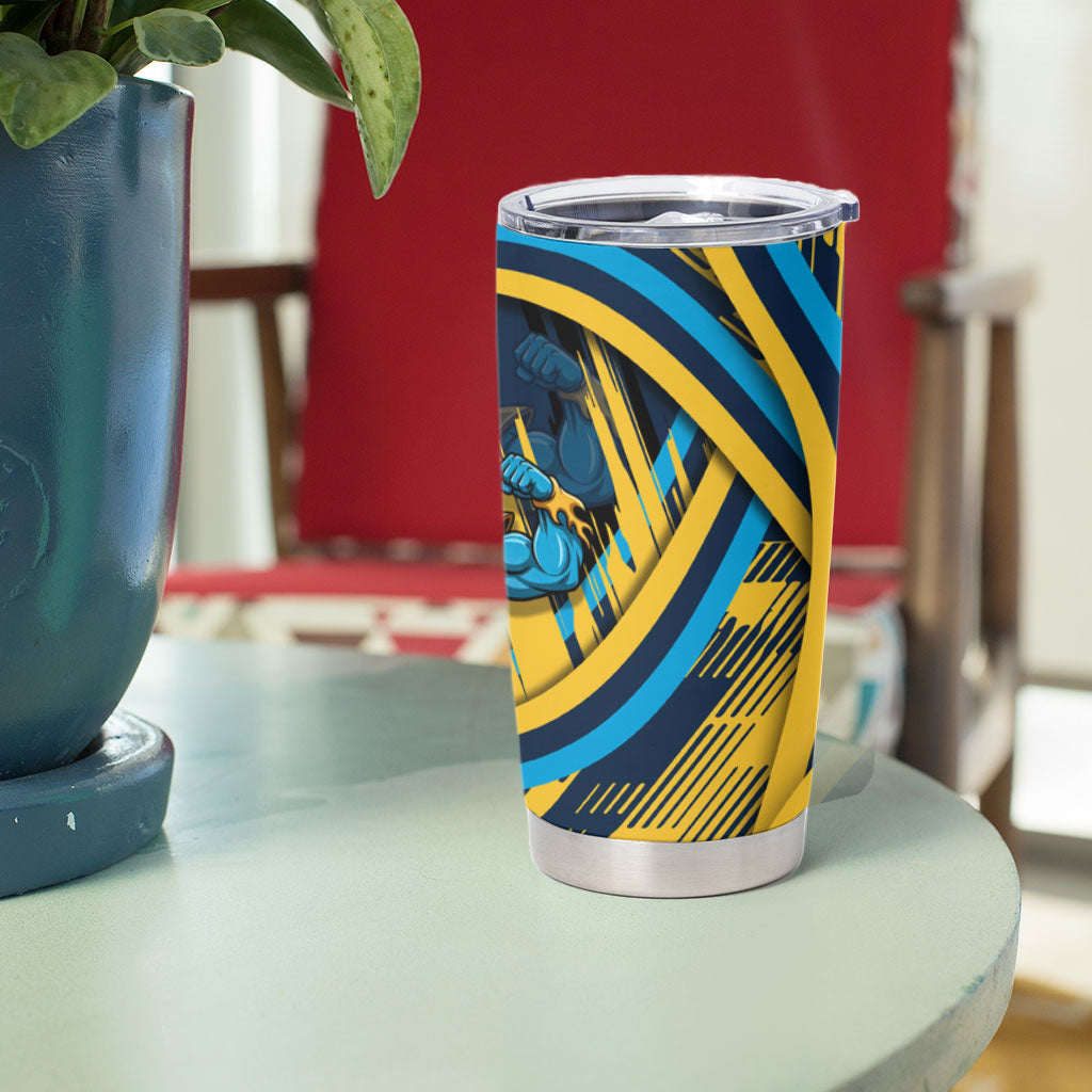 Titans Rugby Mascot Tumbler Cup Fierce Athlete Graphic in Sports Style