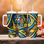 Titans Rugby Mascot Tumbler With Handle Fierce Athlete Graphic in Sports Style