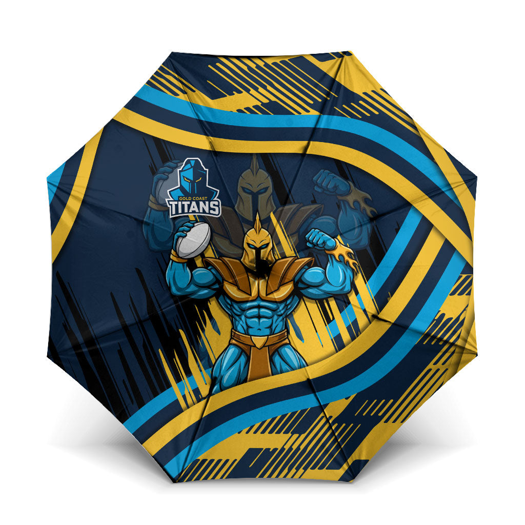 Titans Rugby Mascot Umbrella Fierce Athlete Graphic in Sports Style