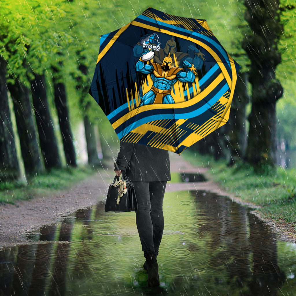 Titans Rugby Mascot Umbrella Fierce Athlete Graphic in Sports Style