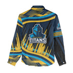 Titans Rugby Mascot Women Casual Shirt Fierce Athlete Graphic in Sports Style