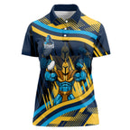 Titans Rugby Mascot Women Polo Shirt Fierce Athlete Graphic in Sports Style