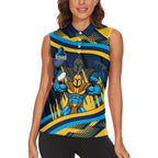 Titans Rugby Mascot Women Sleeveless Polo Shirt Fierce Athlete Graphic in Sports Style