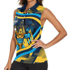 Titans Rugby Mascot Women Sleeveless Polo Shirt Fierce Athlete Graphic in Sports Style