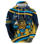 Titans Rugby Mascot Zip Hoodie Fierce Athlete Graphic in Sports Style
