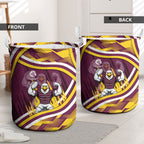 Sea Eagles Rugby Mascot Laundry Basket Fierce Athlete Graphic in Sports Style