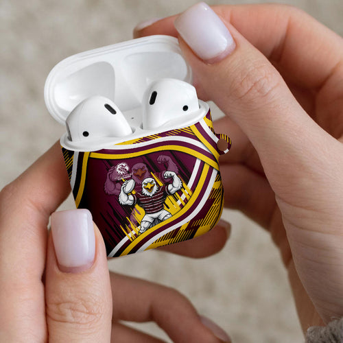 Sea Eagles Rugby Mascot AirPods Case Fierce Athlete Graphic in Sports Style