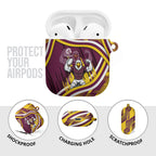Sea Eagles Rugby Mascot AirPods Case Fierce Athlete Graphic in Sports Style