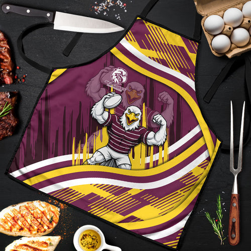 Sea Eagles Rugby Mascot Apron Fierce Athlete Graphic in Sports Style