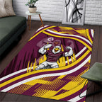 Sea Eagles Rugby Mascot Area Rug Fierce Athlete Graphic in Sports Style