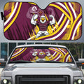 Sea Eagles Rugby Mascot Auto Sun Shade Fierce Athlete Graphic in Sports Style