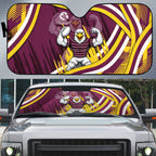 Sea Eagles Rugby Mascot Auto Sun Shade Fierce Athlete Graphic in Sports Style