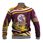 Sea Eagles Rugby Mascot Baseball Jacket Fierce Athlete Graphic in Sports Style