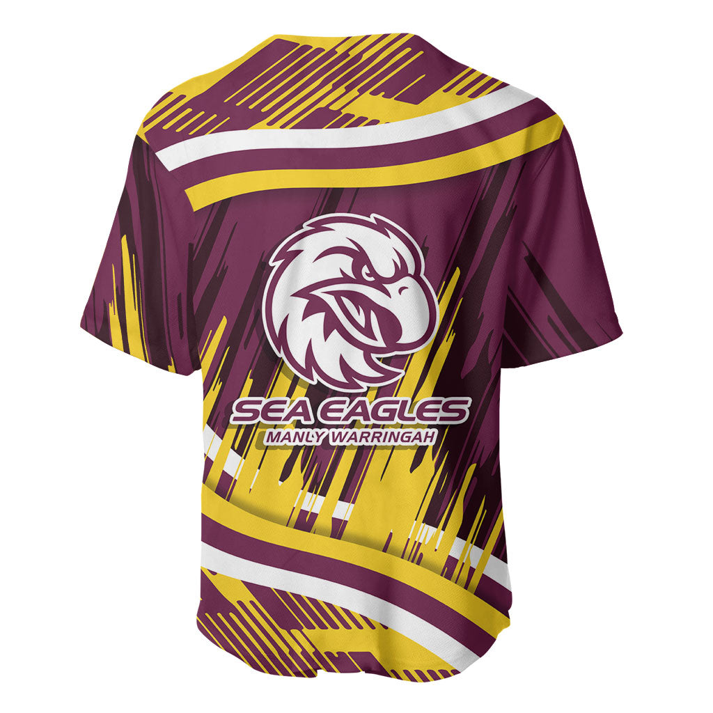 Sea Eagles Rugby Mascot Baseball Jersey Fierce Athlete Graphic in Sports Style