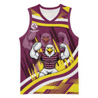 Sea Eagles Rugby Mascot Basketball Jersey Fierce Athlete Graphic in Sports Style