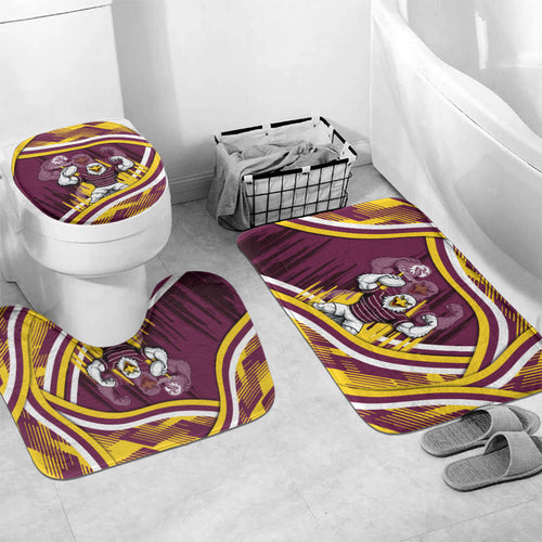 Sea Eagles Rugby Mascot Bathroom Set Fierce Athlete Graphic in Sports Style