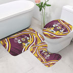 Sea Eagles Rugby Mascot Bathroom Set Fierce Athlete Graphic in Sports Style