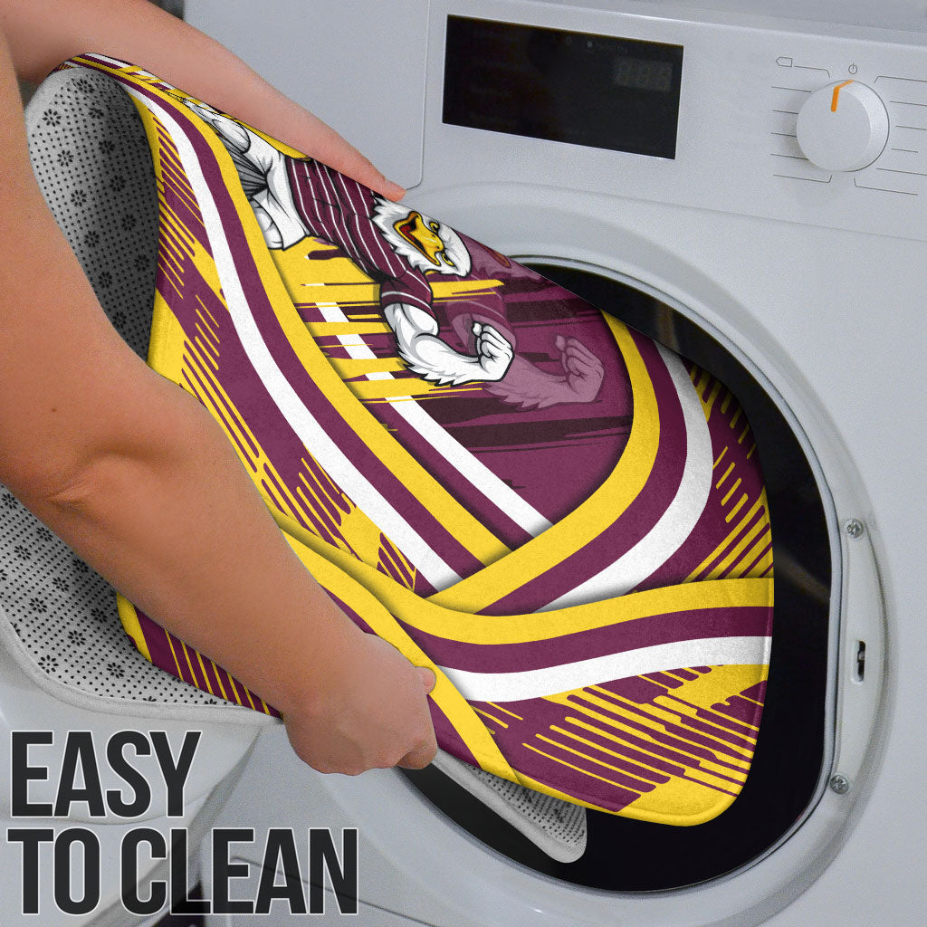 Sea Eagles Rugby Mascot Bathroom Set Fierce Athlete Graphic in Sports Style