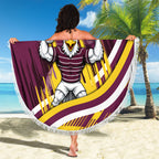 Sea Eagles Rugby Mascot Beach Blanket Fierce Athlete Graphic in Sports Style