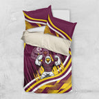 Sea Eagles Rugby Mascot Bedding Set Fierce Athlete Graphic in Sports Style