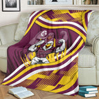 Sea Eagles Rugby Mascot Blanket Fierce Athlete Graphic in Sports Style