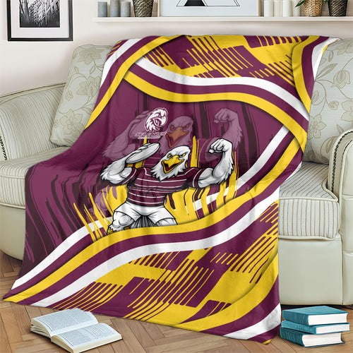 Sea Eagles Rugby Mascot Blanket Fierce Athlete Graphic in Sports Style