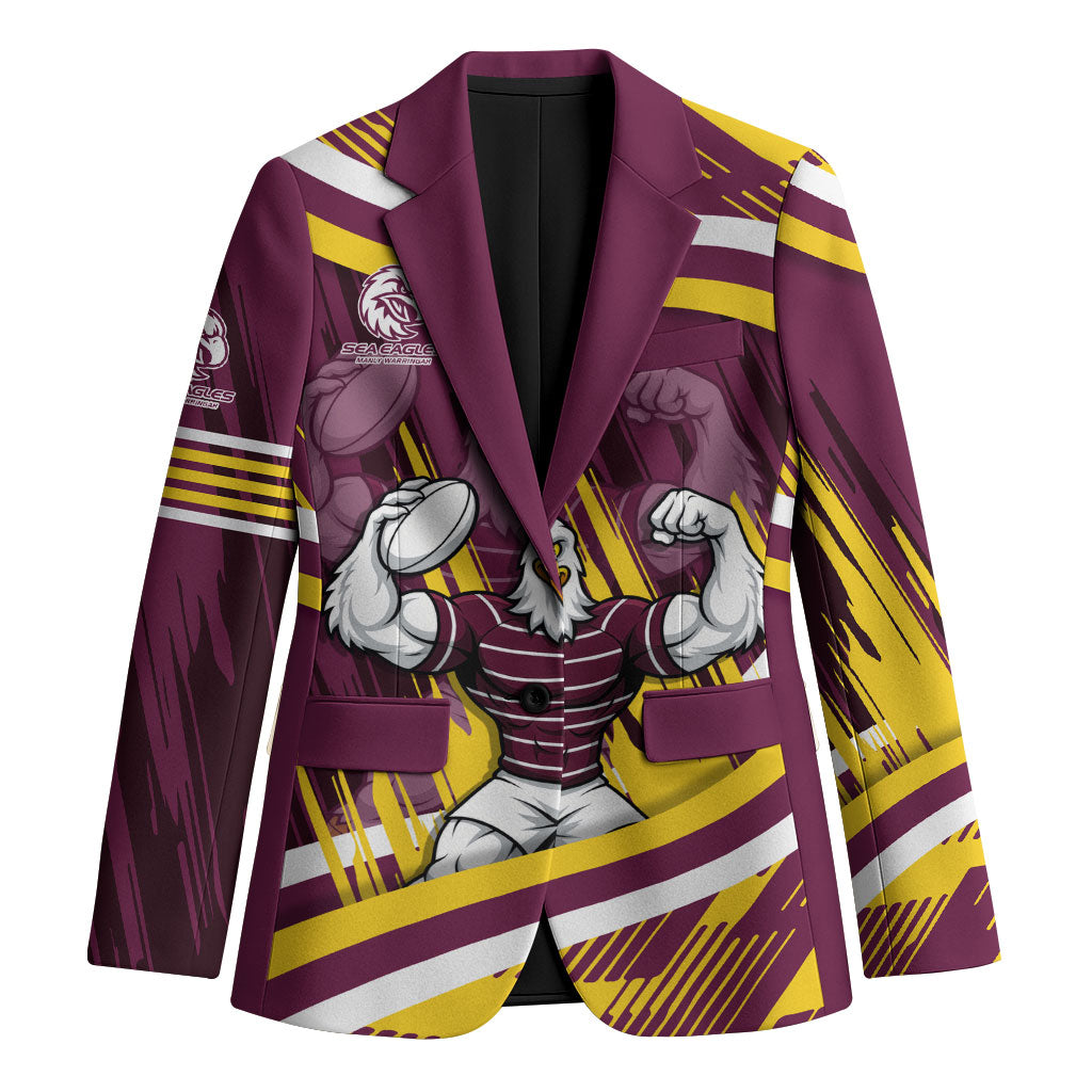 Sea Eagles Rugby Mascot Blazer Fierce Athlete Graphic in Sports Style
