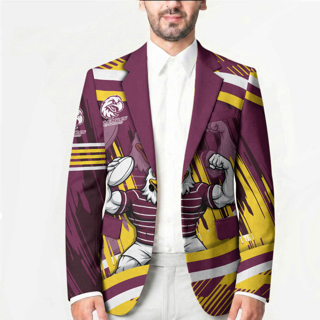 Sea Eagles Rugby Mascot Blazer Fierce Athlete Graphic in Sports Style