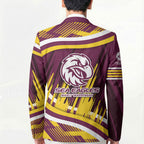 Sea Eagles Rugby Mascot Blazer Fierce Athlete Graphic in Sports Style
