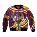 Sea Eagles Rugby Mascot Bomber Jacket Fierce Athlete Graphic in Sports Style