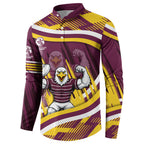 Sea Eagles Rugby Mascot Button Sweatshirt Fierce Athlete Graphic in Sports Style
