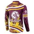 Sea Eagles Rugby Mascot Button Sweatshirt Fierce Athlete Graphic in Sports Style