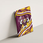 Sea Eagles Rugby Mascot Canvas Wall Art Fierce Athlete Graphic in Sports Style