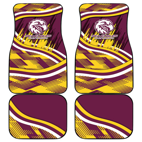 Sea Eagles Rugby Mascot Car Mats Fierce Athlete Graphic in Sports Style
