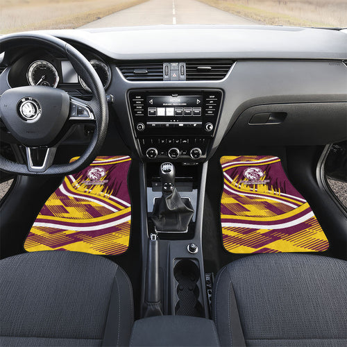 Sea Eagles Rugby Mascot Car Mats Fierce Athlete Graphic in Sports Style