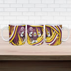 Sea Eagles Rugby Mascot Ceramic Mug Fierce Athlete Graphic in Sports Style