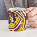 Sea Eagles Rugby Mascot Ceramic Mug Fierce Athlete Graphic in Sports Style