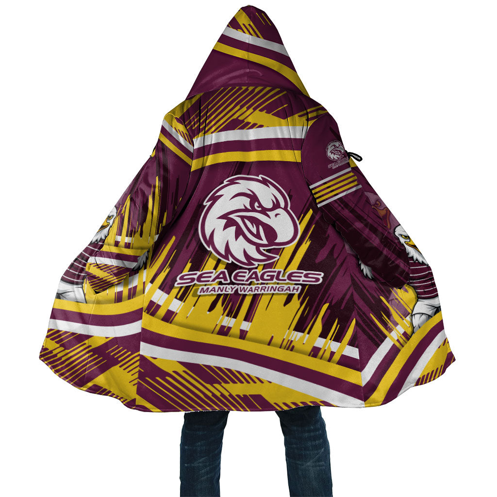 Sea Eagles Rugby Mascot Cloak Fierce Athlete Graphic in Sports Style