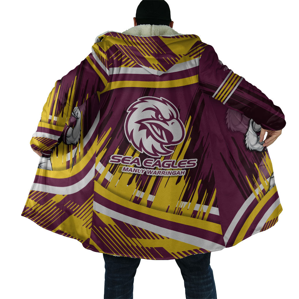 Sea Eagles Rugby Mascot Cloak Fierce Athlete Graphic in Sports Style