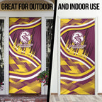 Sea Eagles Rugby Mascot Door Cover Fierce Athlete Graphic in Sports Style